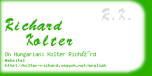 richard kolter business card